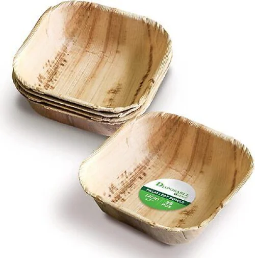Areca Leaf Square Bowl 5" (25Pcs)